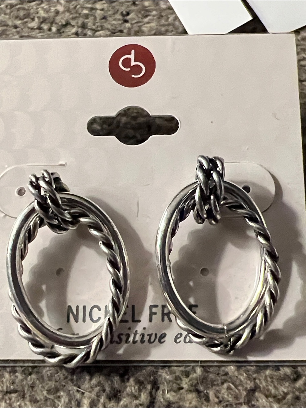 3/$18 Twisted Double Hoop Earrings — Silver Lot 535